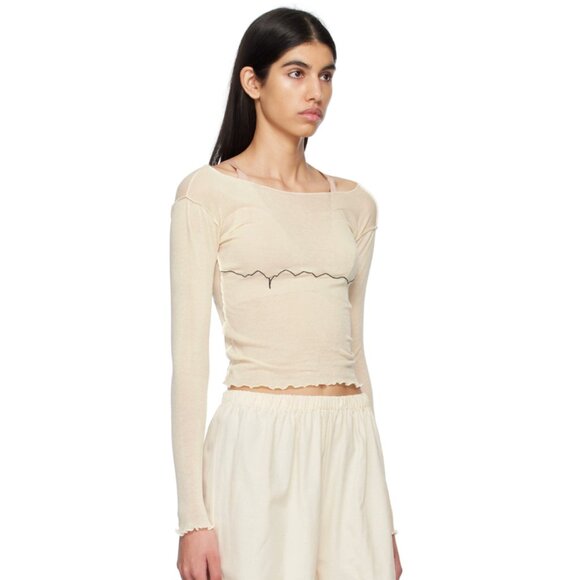 Baserange Tabbys Star Long Sleeve T-Shirt (Off-White, size M) - Picture 3 of 10